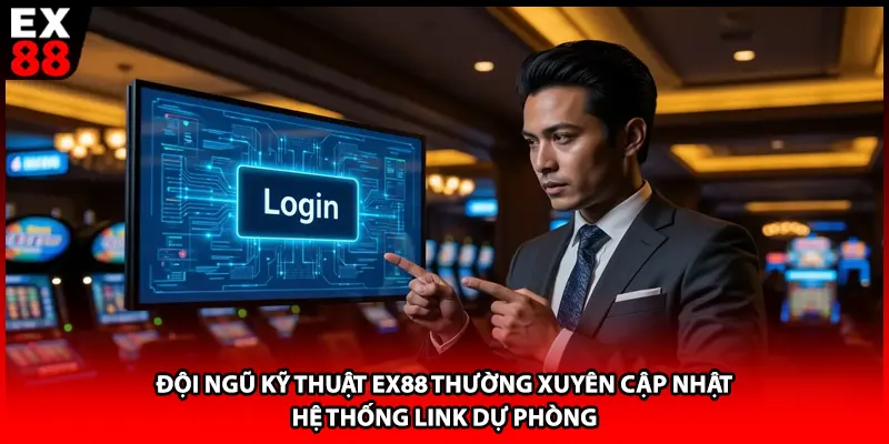 Đội ngũ kỹ thuật EX88 thường xuyên cập nhật hệ thống link dự phòng
